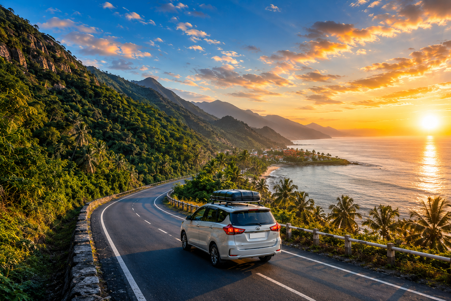 Madurai to Kanyakumari coastal tour cab